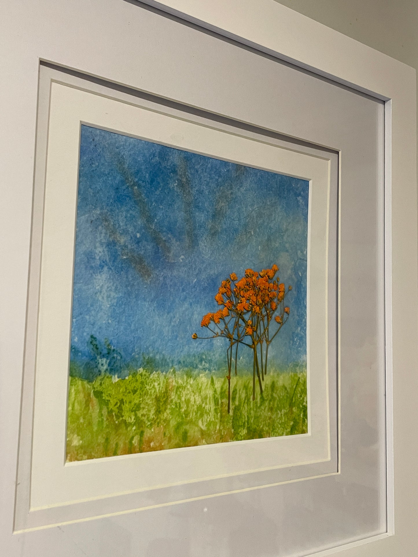 "Serenity in Simplicity: Orange Blossoms" - Original Framed & Matted Watercolor