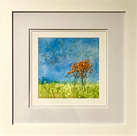 "Serenity in Simplicity: Orange Blossoms" - Original Framed & Matted Watercolor