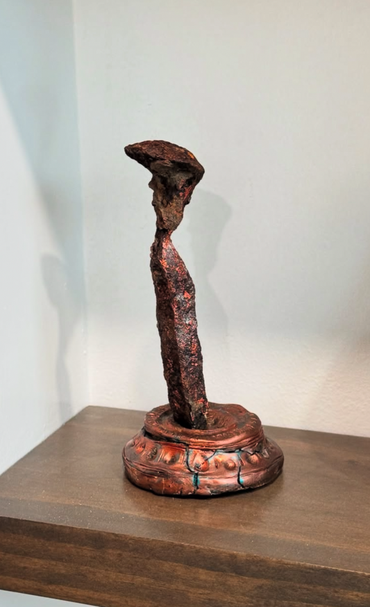 Unnamed Metal and Clay Fine Art Sculpture