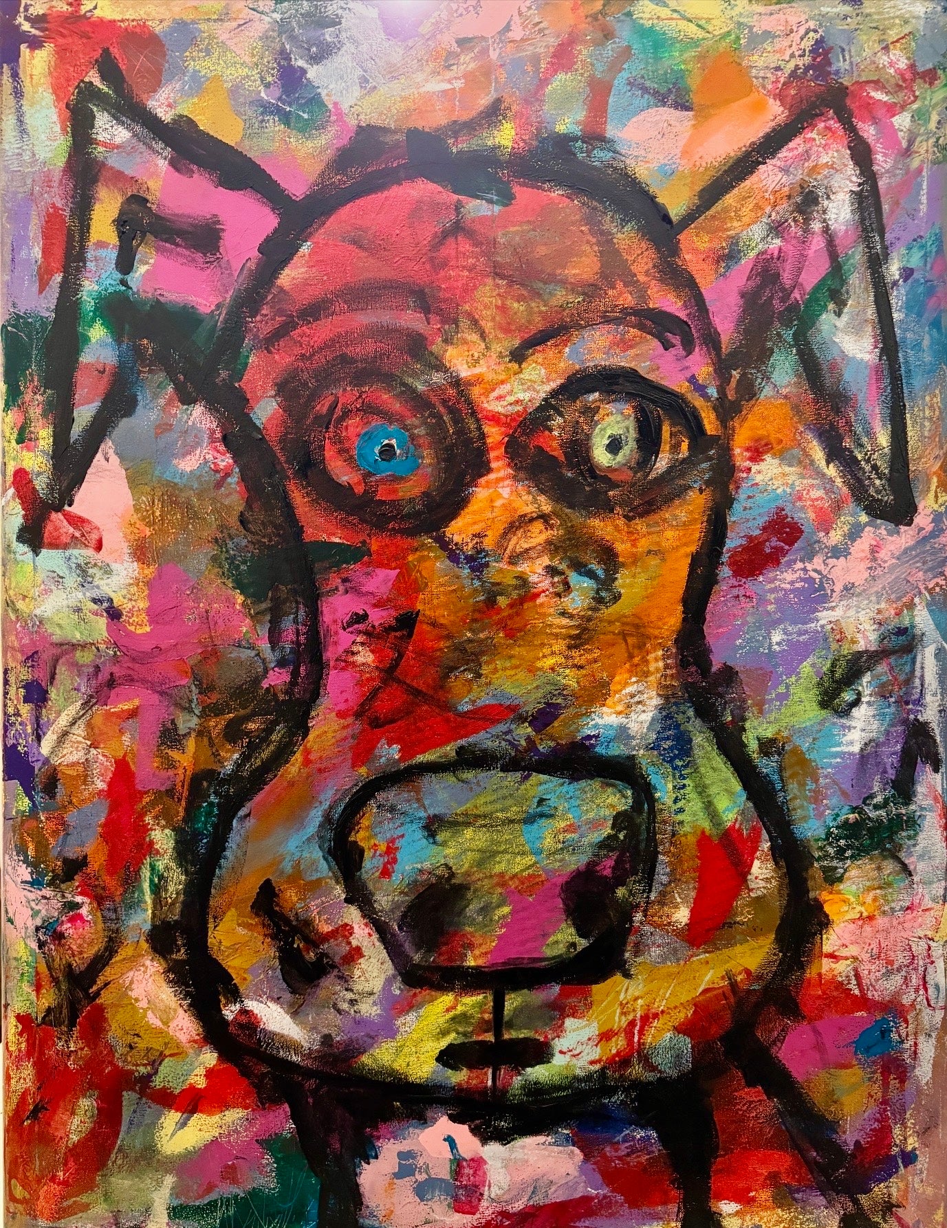 "Scram," Original Acrylics on Gallery Wrapped Canvas, 30"x40"